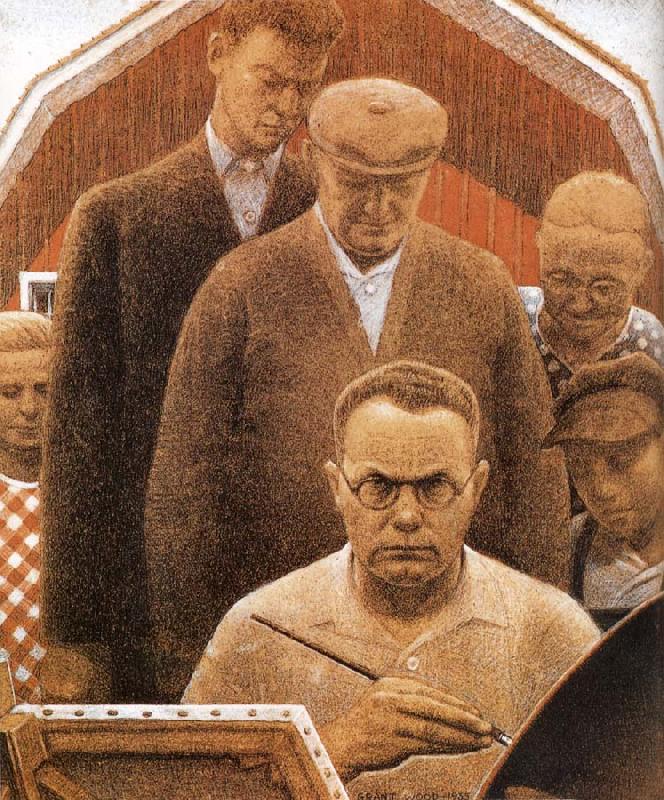 Grant Wood Returned from Bohemia oil painting picture